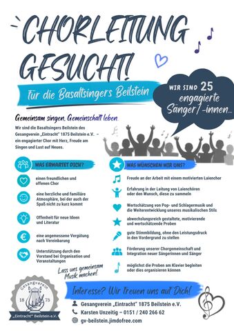 Chorleitung Basaltsingers Beilstein